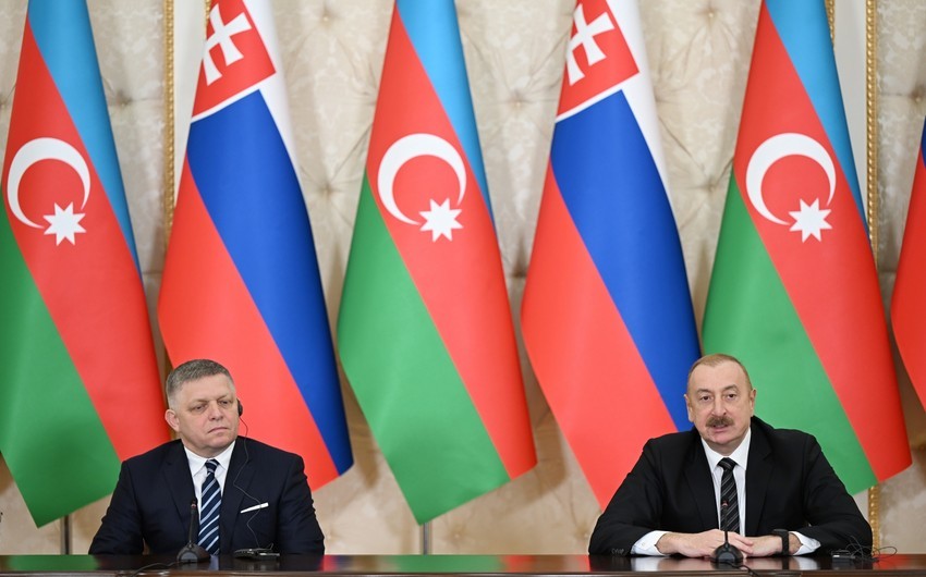 Президент Азербайджана и премьер-министр Словакии выступили с заявлениями для прессы (ОБНОВЛЕНО-ФОТО)